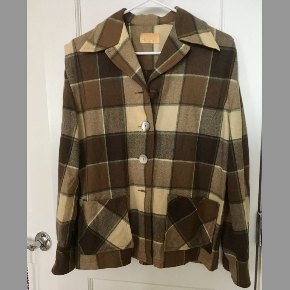 vintage pendleton 100% wool blazer jacket
